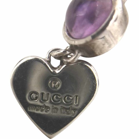 Gucci Amethyst heart motif necklace stone accessory - Picture 7 of 12